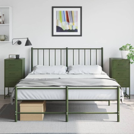 Nachttische, 2 Stück, Olivengrün, aus Stahl, 36x39x78 cm. von , Nachttische - Ref: Foro24-846587, Preis: 120,20 €, Rabatt: %