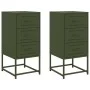Nachttische, 2 Stück, Olivengrün, aus Stahl, 36x39x78 cm. von , Nachttische - Ref: Foro24-846587, Preis: 119,04 €, Rabatt: %
