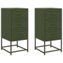 Nachttische, 2 Stück, Olivengrün, aus Stahl, 36x39x78 cm. von , Nachttische - Ref: Foro24-846587, Preis: 120,20 €, Rabatt: %