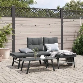 Gartenbankkissen 2-teilig, Stahl mit schwarzer Pulverbeschichtung. von , Gartenbänke - Ref: Foro24-4008104, Preis: 220,27 €, ...