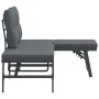 Garden bench cushions 2 pieces steel powder-coated black by , garden benches - Ref: Foro24-4008104, Price: 219,97 €, Discount: %