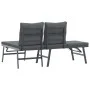 Garden bench cushions 2 pieces steel powder-coated black by , garden benches - Ref: Foro24-4008104, Price: 219,97 €, Discount: %