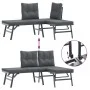 Garden bench cushions 2 pieces steel powder-coated black by , garden benches - Ref: Foro24-4008104, Price: 219,97 €, Discount: %