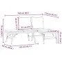 Garden bench cushions 2 pieces steel powder-coated black by , garden benches - Ref: Foro24-4008104, Price: 219,97 €, Discount: %