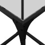 Center table with transparent glass surface and steel structure, measuring 30x30x40 cm. by , Coffee table - Ref: Foro24-84595...