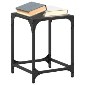 Schwarzer Glastisch mit Stahlrahmen 30x30x40 cm von , Couchtisch - Ref: Foro24-845952, Preis: 25,58 €, Rabatt: %