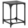 Mesa de centro superficie vidrio negra y acero 30x30x40 cm de , Mesas de centro - Ref: Foro24-845952, Precio: 25,54 €, Descue...