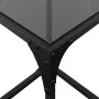 Black glass and steel coffee table 30x30x40 cm by , Coffee table - Ref: Foro24-845952, Price: 25,54 €, Discount: %