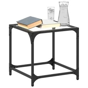 Zwei Couchtische aus transparentem Glas und Stahl, 40x40x40 cm. von , Couchtisch - Ref: Foro24-845959, Preis: 42,59 €, Rabatt: %