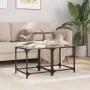 Coffee tables 2 units, transparent glass and steel, 40x40x40 cm by , Coffee table - Ref: Foro24-845959, Price: 42,59 €, Disco...