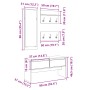 4-piece engineered wood entryway furniture set in black by , Benches for halls and storage - Ref: Foro24-847920, Price: 115,7...