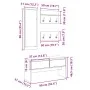4-piece engineered wood entryway furniture set in black by , Benches for halls and storage - Ref: Foro24-847920, Price: 113,9...