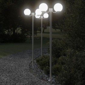 Farolas de exterior 3 unidades acero inoxidable 215 cm de , Iluminación de exterior - Ref: Foro24-4006389, Precio: 264,42 €, ...