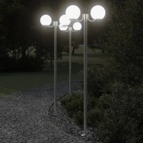 Farolas de exterior 3 unidades acero inoxidable 215 cm de , Iluminación de exterior - Ref: Foro24-4006389, Precio: 260,32 €, ...