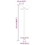 Farolas de exterior 3 unidades acero inoxidable 215 cm de , Iluminación de exterior - Ref: Foro24-4006389, Precio: 260,32 €, ...