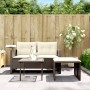 Drei-teiliges Gartensofa-Set und braune Kissen aus synthetischem Rattan. von , Outdoor-Sofas - Ref: Foro24-365459, Preis: 211...
