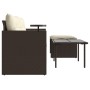Drei-teiliges Gartensofa-Set und braune Kissen aus synthetischem Rattan. von , Outdoor-Sofas - Ref: Foro24-365459, Preis: 211...