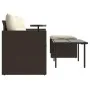 Three-piece garden sofa set and brown synthetic rattan cushions. by , Outdoor sofas - Ref: Foro24-365459, Price: 220,79 €, Di...