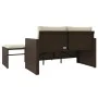 Three-piece garden sofa set and brown synthetic rattan cushions. by , Outdoor sofas - Ref: Foro24-365459, Price: 220,79 €, Di...