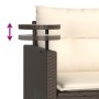 Drei-teiliges Gartensofa-Set und braune Kissen aus synthetischem Rattan. von , Outdoor-Sofas - Ref: Foro24-365459, Preis: 211...
