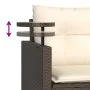 Three-piece garden sofa set and brown synthetic rattan cushions. by , Outdoor sofas - Ref: Foro24-365459, Price: 220,79 €, Di...