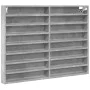 Engineered wood display case in concrete gray, 100x8.5x75 cm by , Shelves and shelves - Ref: Foro24-847936, Price: 57,87 €, D...