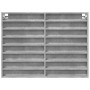 Ingenieurholz-Vitrine in Betongrau 100x8,5x75 cm von , Regale und Regale - Ref: Foro24-847936, Preis: 58,90 €, Rabatt: %
