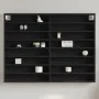 Vitrina de madera de ingeniería negra 100x8,5x75 cm de , Estantes y estanterías - Ref: Foro24-847934, Precio: 61,01 €, Descue...
