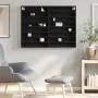 Black engineered wood display case 100x8.5x75 cm by , Shelves and shelves - Ref: Foro24-847934, Price: 61,01 €, Discount: %