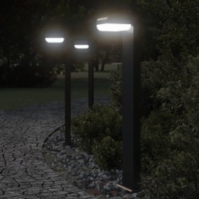 Lámparas de suelo de exterior 3 unidades aluminio negro 80 cm de , Iluminación de exterior - Ref: Foro24-4006340, Precio: 125...