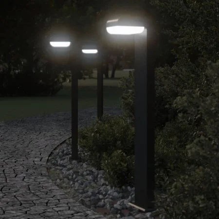 Außen-Stehlampen, 3 Stück, Schwarz, Aluminium, 80 cm von , Außenbeleuchtung - Ref: Foro24-4006340, Preis: 124,74 €, Rabatt: %
