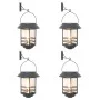 Solar wall lanterns for outdoor use, warm white flickering, set of 4 pieces. by , Outdoor lighting - Ref: Foro24-4008186, Pri...