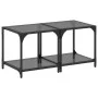 Black glass and steel coffee tables, set of 2, 40x40x40 cm by , Coffee table - Ref: Foro24-845965, Price: 55,82 €, Discount: %
