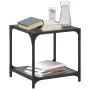 Black glass and steel coffee tables, set of 2, 40x40x40 cm by , Coffee table - Ref: Foro24-845965, Price: 55,82 €, Discount: %