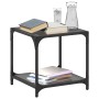 Mesas de centro 2 uds vidrio negro y acero 40x40x40 cm de , Mesas de centro - Ref: Foro24-845965, Precio: 56,47 €, Descuento: %
