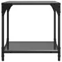 Black glass and steel coffee tables, set of 2, 40x40x40 cm by , Coffee table - Ref: Foro24-845965, Price: 55,82 €, Discount: %