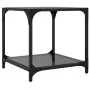 Black glass and steel coffee tables, set of 2, 40x40x40 cm by , Coffee table - Ref: Foro24-845965, Price: 55,82 €, Discount: %