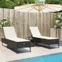 Liegestühle mit Kissen, 2 Stück, aus braunem Kunst-Rattan. von , Liegen - Ref: Foro24-3261588, Preis: 295,22 €, Rabatt: %