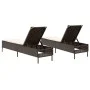 Liegestühle mit Kissen, 2 Stück, aus braunem Kunst-Rattan. von , Liegen - Ref: Foro24-3261588, Preis: 295,22 €, Rabatt: %