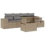 Garden sofa set with 6-piece synthetic rattan beige cushions by , Garden sets - Ref: Foro24-3275289, Price: 418,49 €, Discoun...
