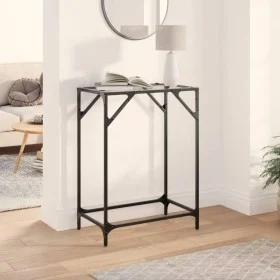 Console table with transparent glass surface and steel frame 60x35x81 cm by , console tables - Ref: Foro24-846016, Price: 36,...