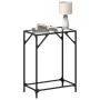 Console table with transparent glass surface and steel frame 60x35x81 cm by , console tables - Ref: Foro24-846016, Price: 36,...