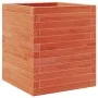 Solid pine wood brown waxed planter 40x40x46 cm by , Pots and planters - Ref: Foro24-3282401, Price: 99,43 €, Discount: %