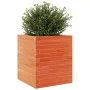 Solid pine wood brown waxed planter 40x40x46 cm by , Pots and planters - Ref: Foro24-3282401, Price: 99,43 €, Discount: %