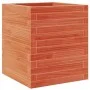 Solid pine wood brown waxed planter 40x40x46 cm by , Pots and planters - Ref: Foro24-3282401, Price: 99,43 €, Discount: %