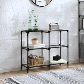 Console table with transparent glass surface and steel frame 98x30x81 cm by , console tables - Ref: Foro24-846028, Price: 67,...