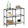 Console table with transparent glass surface and steel frame 98x30x81 cm by , console tables - Ref: Foro24-846028, Price: 67,...