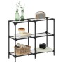 Mesa consola superficie vidrio transparente acero 98x30x81 cm de , Mesas consola - Ref: Foro24-846028, Precio: 68,14 €, Descu...