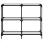 Console table with transparent glass surface and steel frame 98x30x81 cm by , console tables - Ref: Foro24-846028, Price: 67,...