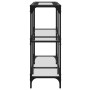 Console table with transparent glass surface and steel frame 98x30x81 cm by , console tables - Ref: Foro24-846028, Price: 68,...